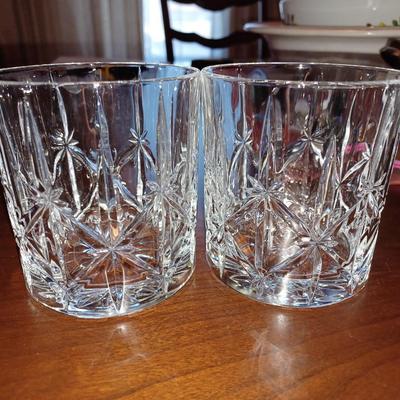 2 old fashioned glasses