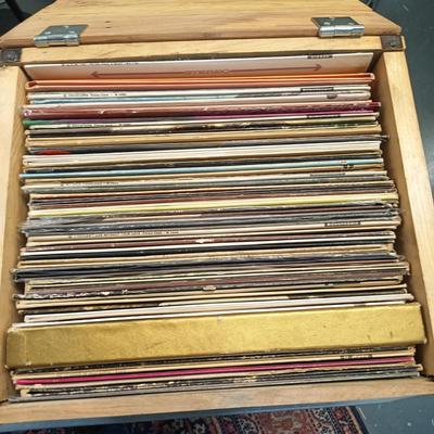 Wooden LP Record Box