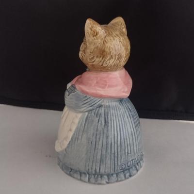 Otagiri Porcelain Bell- Cat Theme- Approx 5