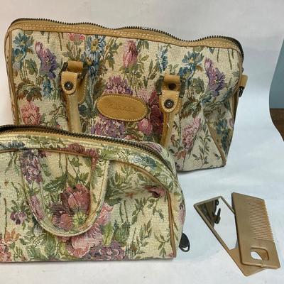 Tapestry luggage Beauty Bag with smaller bag inside