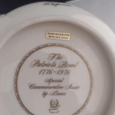 Lenox Porcelain 'The Patriots Bowl 1776-1976'- Approx 9