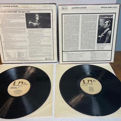Lot of (2) Gordon Lightfoot Vinyl Record Albums The Way I Feel & Self-titled