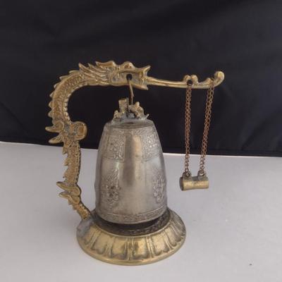 Vintage Bronze Tibetan Prayer Gong- Dragon Theme