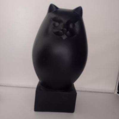 Vintage Richard Recchia MCM Fat Cat Hard Resin Sculpture- Approx 11 3/4