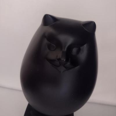 Vintage Richard Recchia MCM Fat Cat Hard Resin Sculpture- Approx 11 3/4