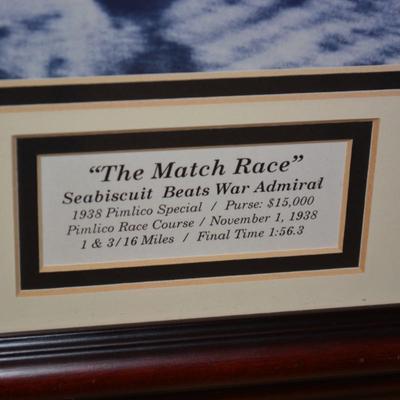 Framed/Matted â€œThe Match Raceâ€ Sea Biscuit Vs. War Admiral 26.5â€x23â€