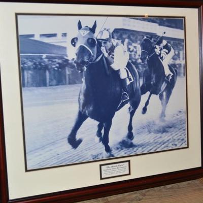 Framed/Matted â€œThe Match Raceâ€ Sea Biscuit Vs. War Admiral 26.5â€x23â€