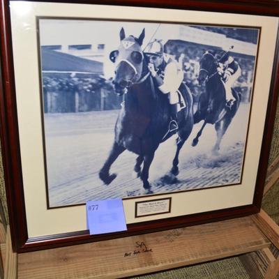 Framed/Matted â€œThe Match Raceâ€ Sea Biscuit Vs. War Admiral 26.5â€x23â€