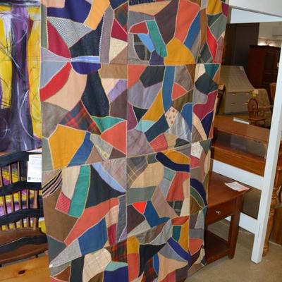 Small Vintage Crazy Quilt 66â€x41â€