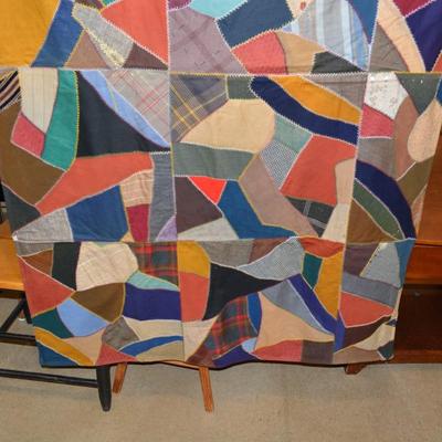Small Vintage Crazy Quilt 66â€x41â€