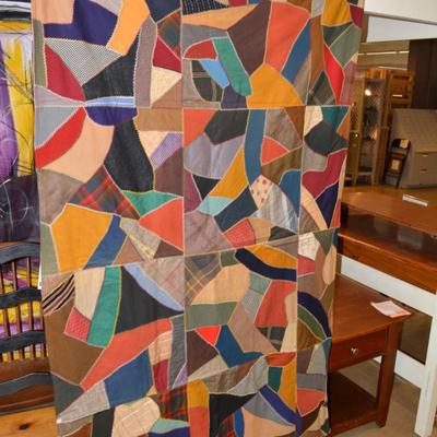 Small Vintage Crazy Quilt 66â€x41â€