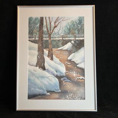 â€œWinters Cloak: Demmon Bridgeâ€ By Lois Dossey - Signed Watercolor (O-RG)