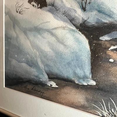 â€œWinters Cloak: Demmon Bridgeâ€ By Lois Dossey - Signed Watercolor (O-RG)