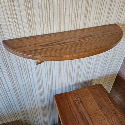 Three Mountaineers Shelf and Oak Table (K-DW)