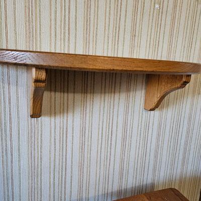 Three Mountaineers Shelf and Oak Table (K-DW)
