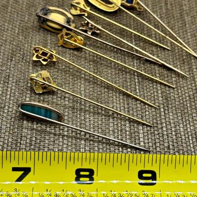 LOT 15 - 9 Antique Victorian Stick Pins