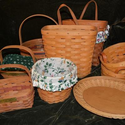 Lot of Assorted LONGABERGER Baskets
