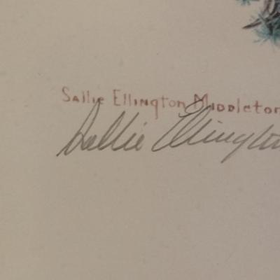 Sallie Ellington Middleton 'Box Turtle' Print- Double Signed- Approx 27