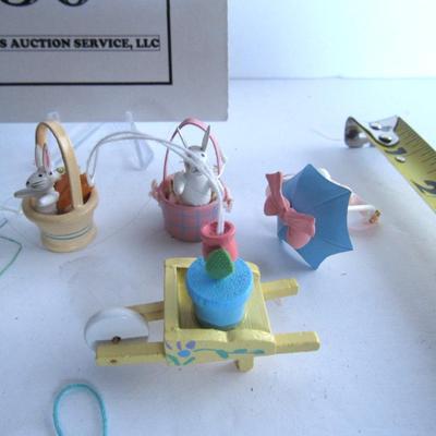 Nice Lot of Colorful Miniature Wooden Easter Ornaments