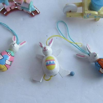 Nice Lot of Colorful Miniature Wooden Easter Ornaments