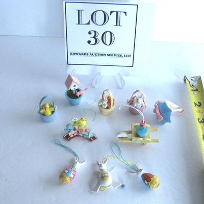 Nice Lot of Colorful Miniature Wooden Easter Ornaments