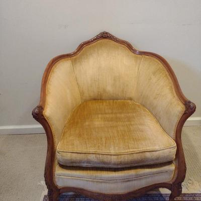 Vintage French Style Wood Framed Chair