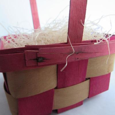 Vintage Smaller Size Easter Basket and 1980s German Easter Scraps