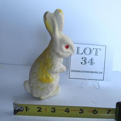 Vintage Easter Rabbit Candy Container