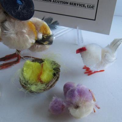 Lot of Mini Vintage Chenille Chicks and 1 Rabbit