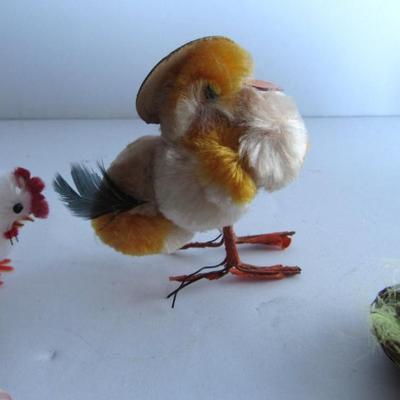 Lot of Mini Vintage Chenille Chicks and 1 Rabbit