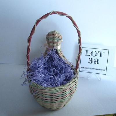 Contemporary Duck Easter Basket With Modern Purple Grass