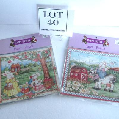 2 Older Sealed Easter Puzzles for Kids