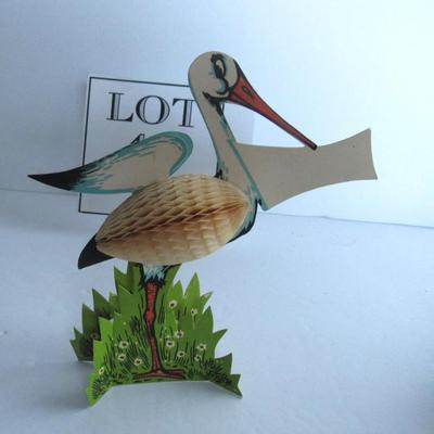 Lot 41: Unused Lot of 6 Vintage Stork Name Cards For Baby Shower