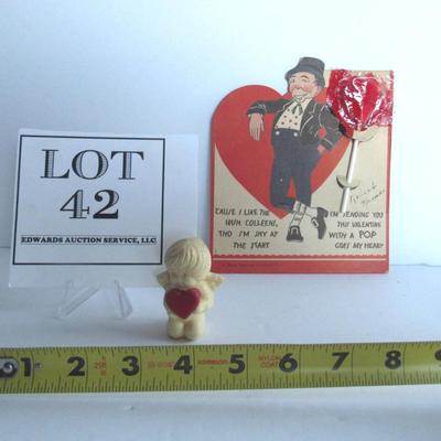 Vintage Rosen Valentine Sucker Holder, Read Description