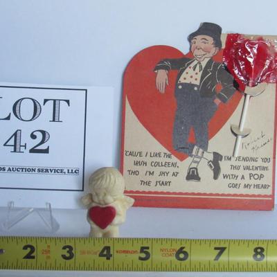 Vintage Rosen Valentine Sucker Holder, Read Description