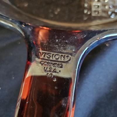 Cornflower Blue Corning Ware and Amber Pyrex (K-DW)
