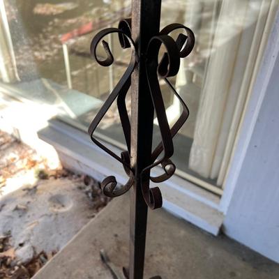 Wrought Iron Black Tall Plant Stand Plus Hanging Baskets & More (Y-RG)