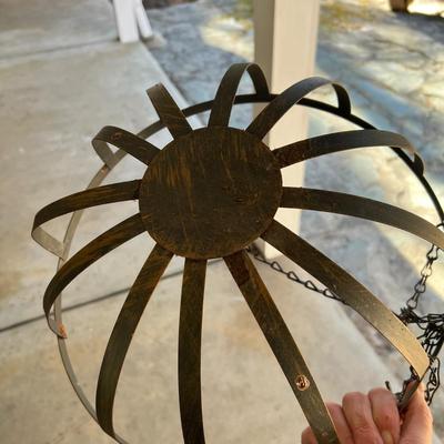Wrought Iron Black Tall Plant Stand Plus Hanging Baskets & More (Y-RG)