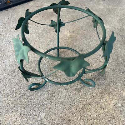 Pair of Green Metal Plant Stands & More (Y-RG)
