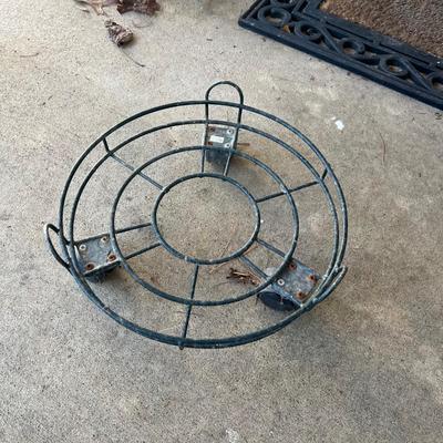 Pair of Green Metal Plant Stands & More (Y-RG)