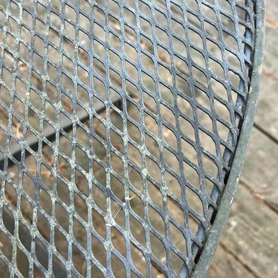 Wrought Iron Patio Table w/ Four Matching Barrel-Backed Chairs (D-RG)