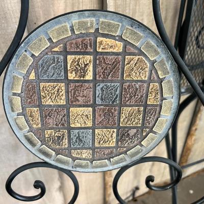 Four Folding Wrought Iron Patio Chairs (D-RG)