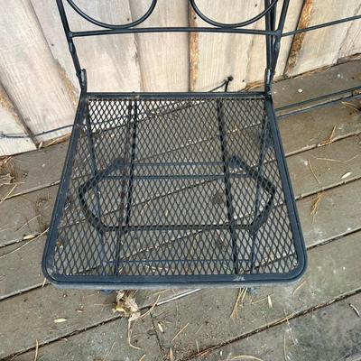 Four Folding Wrought Iron Patio Chairs (D-RG)