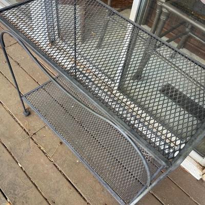 Wrought Iron Three Tier Plant Stand (D-RG)