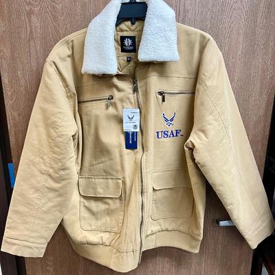 USAF Tan Jacket with Blue Embroidery NWT