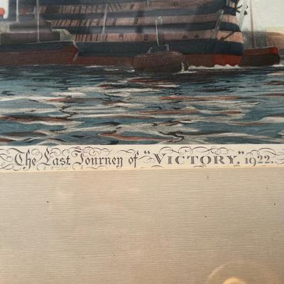 N288 The First and Last Journey of HMS Victory Etchings by W.L. Wyllie & Harold Wyllie, 1922. London