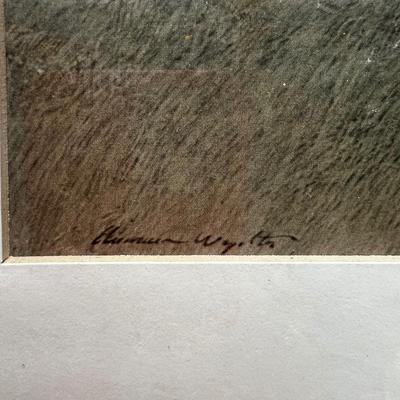 N290 Andrew Wyeth â€œBelow Doverâ€ Vintage Framed Print