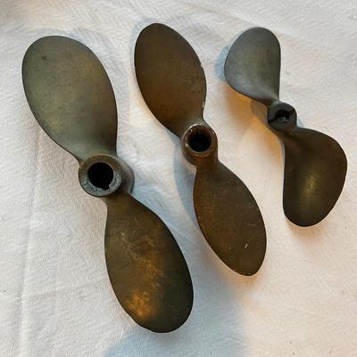 N293 Three 2 Blade Brass Boat Propellers