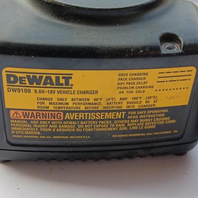 Dewalt 18-Volt battery with 18-volt vehicle charger