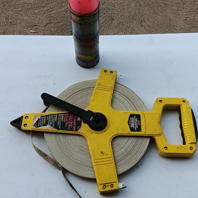 Empire Fiberglass 300-foot measuring tape with survey marking paint